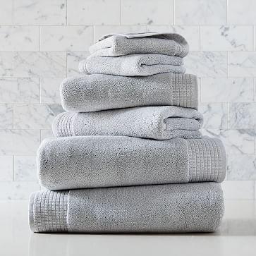 Organic Premium Spa Bath Towel Sets, Set of 6, Frost Gray
