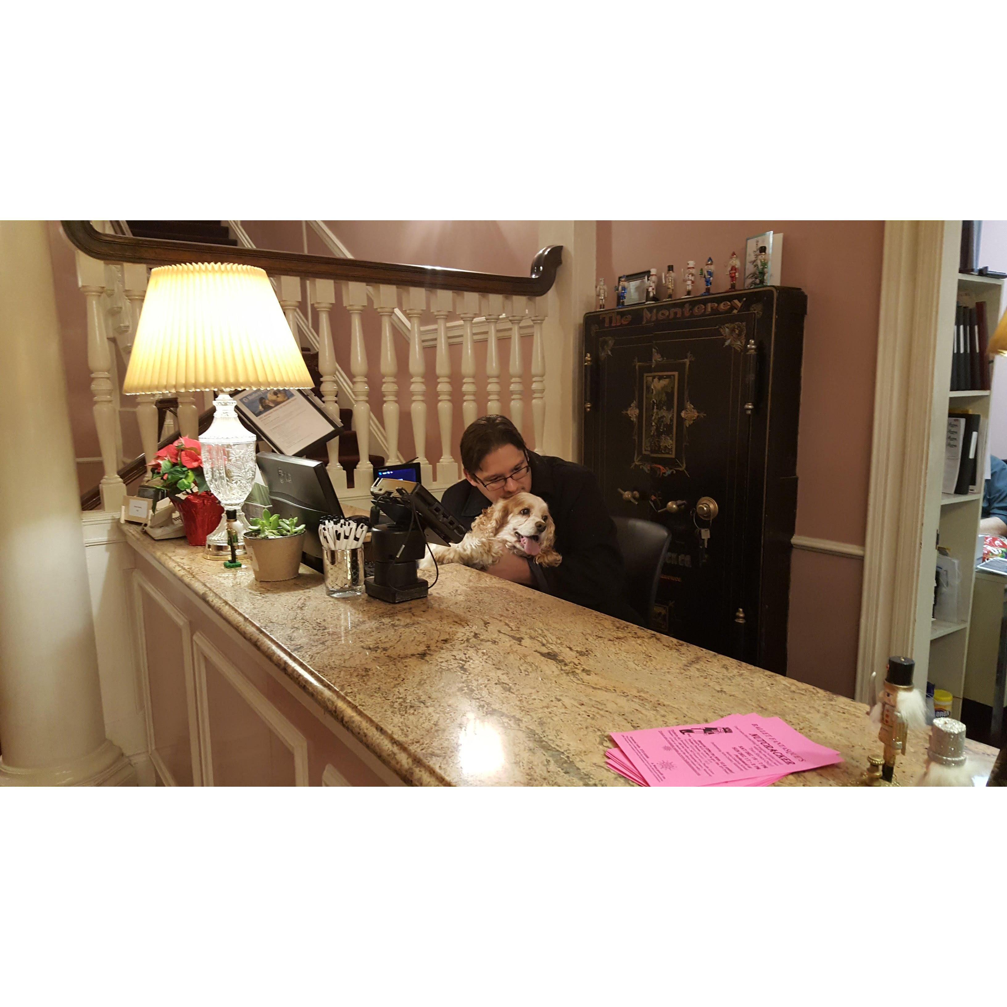 Cutest front desk agents at the Monterey Hotel.