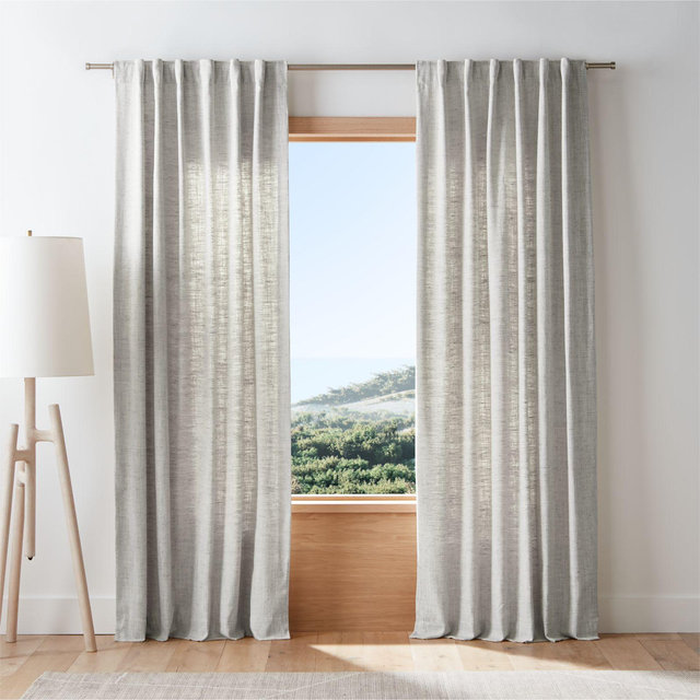 Reid Warm Beige Recycled Fiber Window Curtain Panel 52"x96"