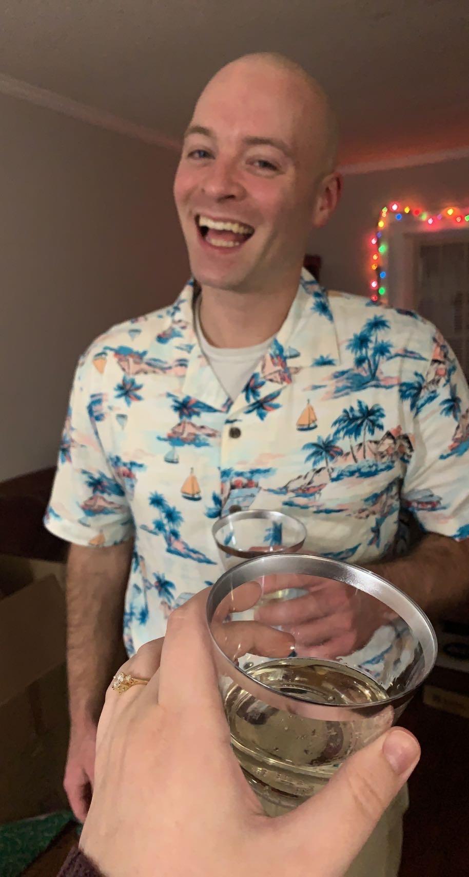 Christmas Eve, the day he proposed!