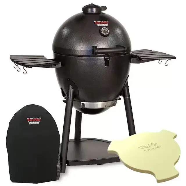 Char-Griller AKORN Kamado Grill Bundle Black Kamado Charcoal Grill
