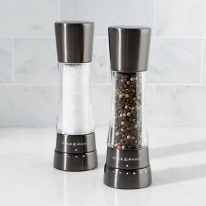 Cole and Mason Derwent Gunmetal Adjustable Salt and Pepper Mills