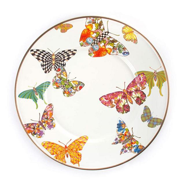 MACKENZIE-CHILDS Butterfly Garden Salad and Dessert Plate, 8-Inch Serving Plate