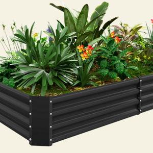 Rectangle 8x4x1ft Galvanized Raised Garden Bed