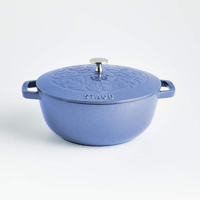 Staub ® 3.75-Qt Metallic Blue Essential French Oven with Lily Lid