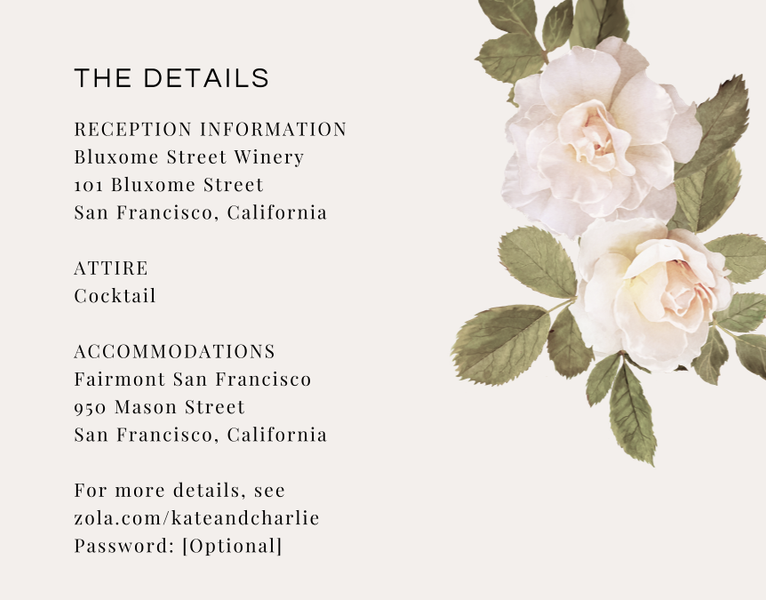 Zola Wedding Enclosure Cards - Woads