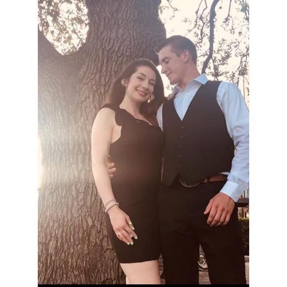 The day we got engaged, before Kim knew it was going to happen!