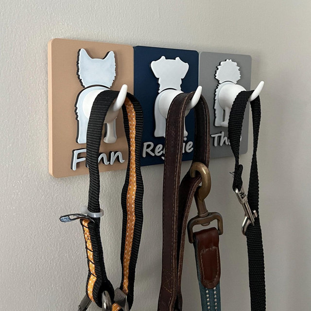 Personalized Dog Leash Holder, Leash Hook ,Dog Butt Leash Holder For Wall, Gift for Dogs, Dog Hanging Sign