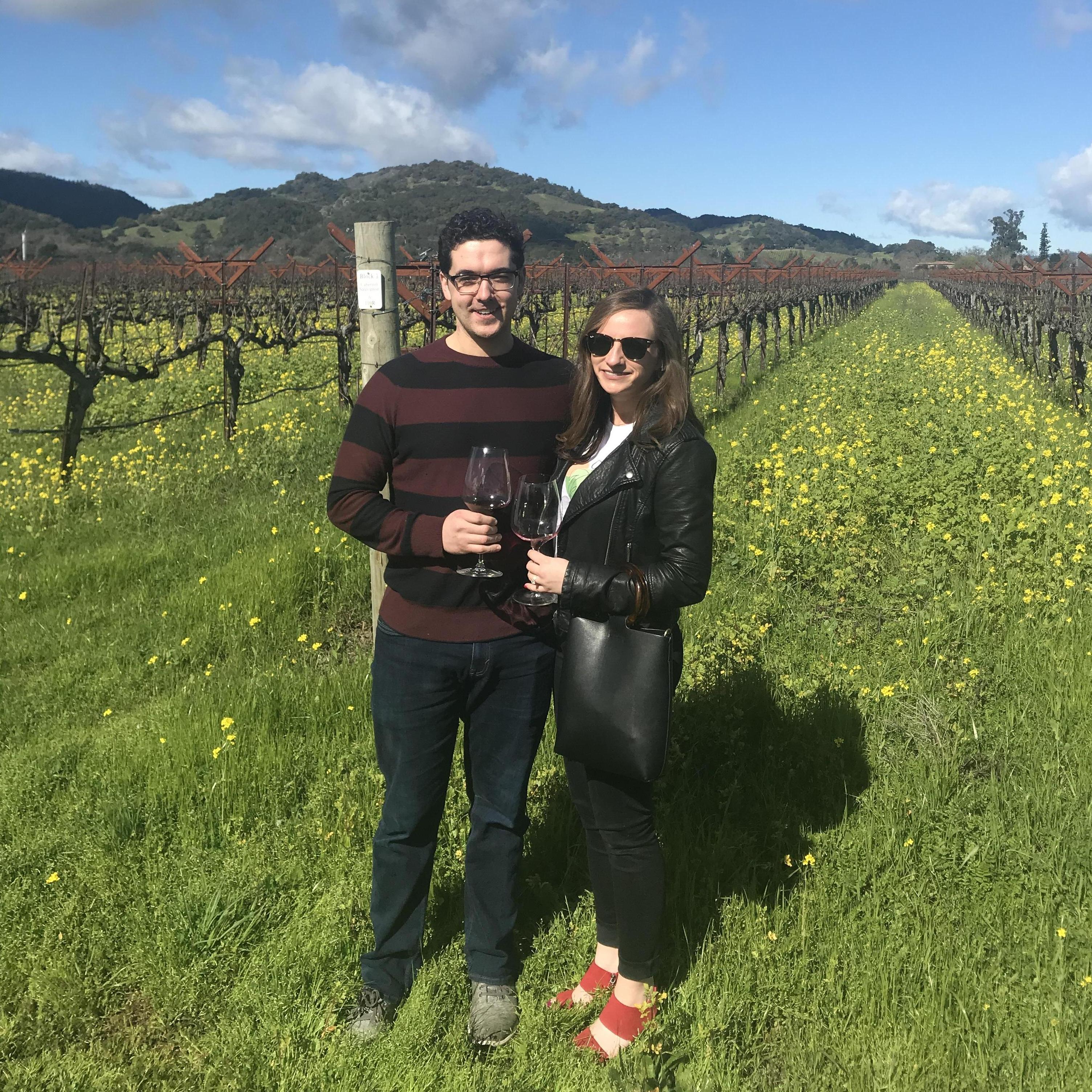 Napa Valley, the day after getting engaged.