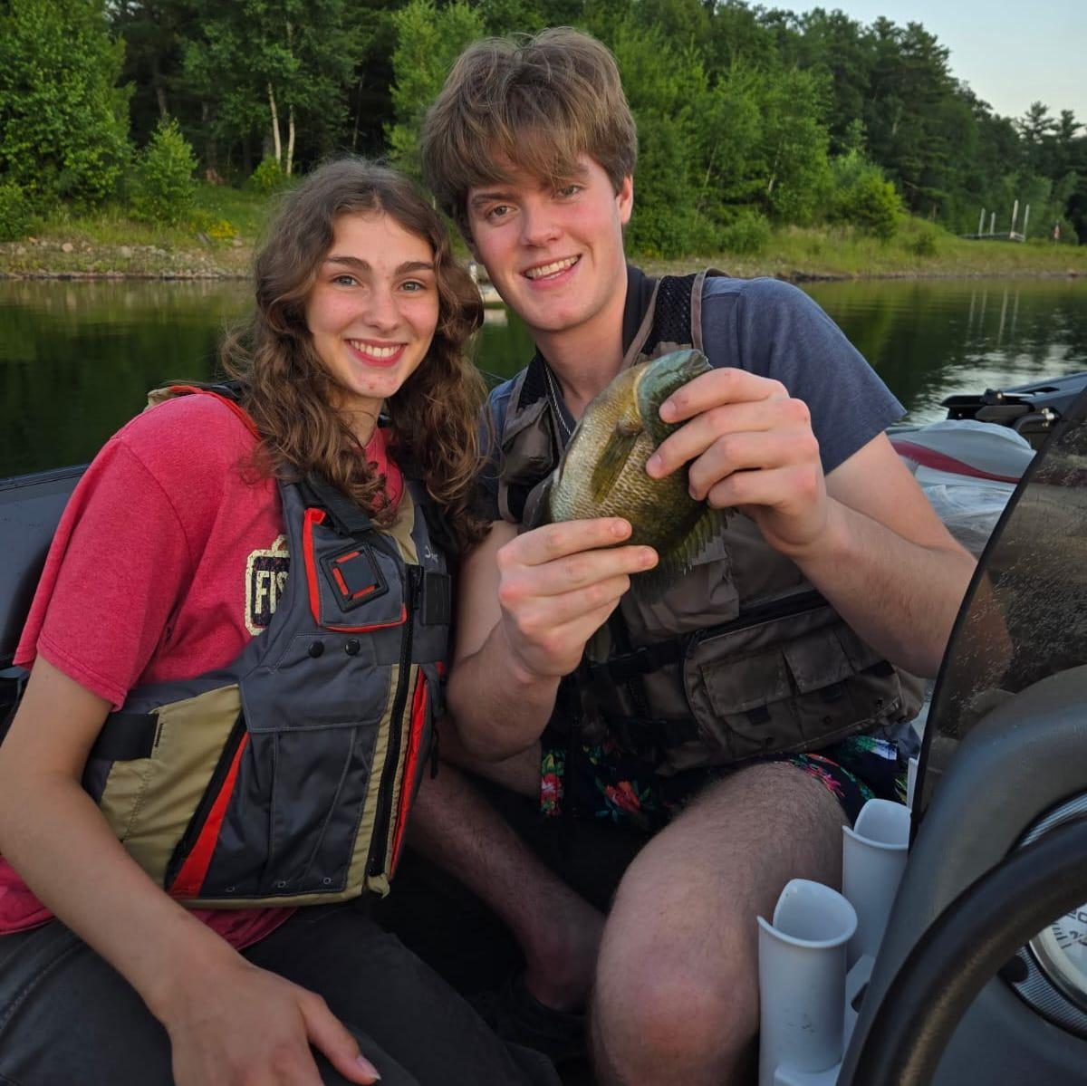 We caught a massive blue gill!
