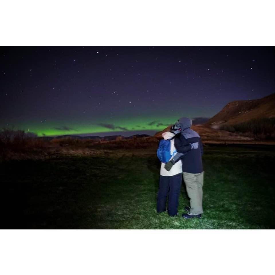 Northern lights and geyser fondue