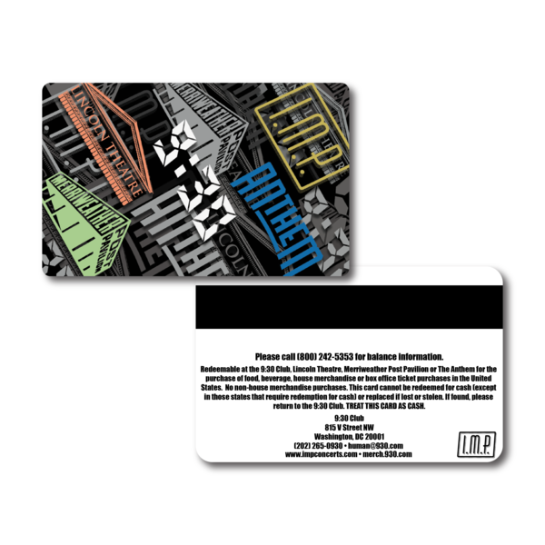 Gift Card for The Anthem, 9:30 Club and more.