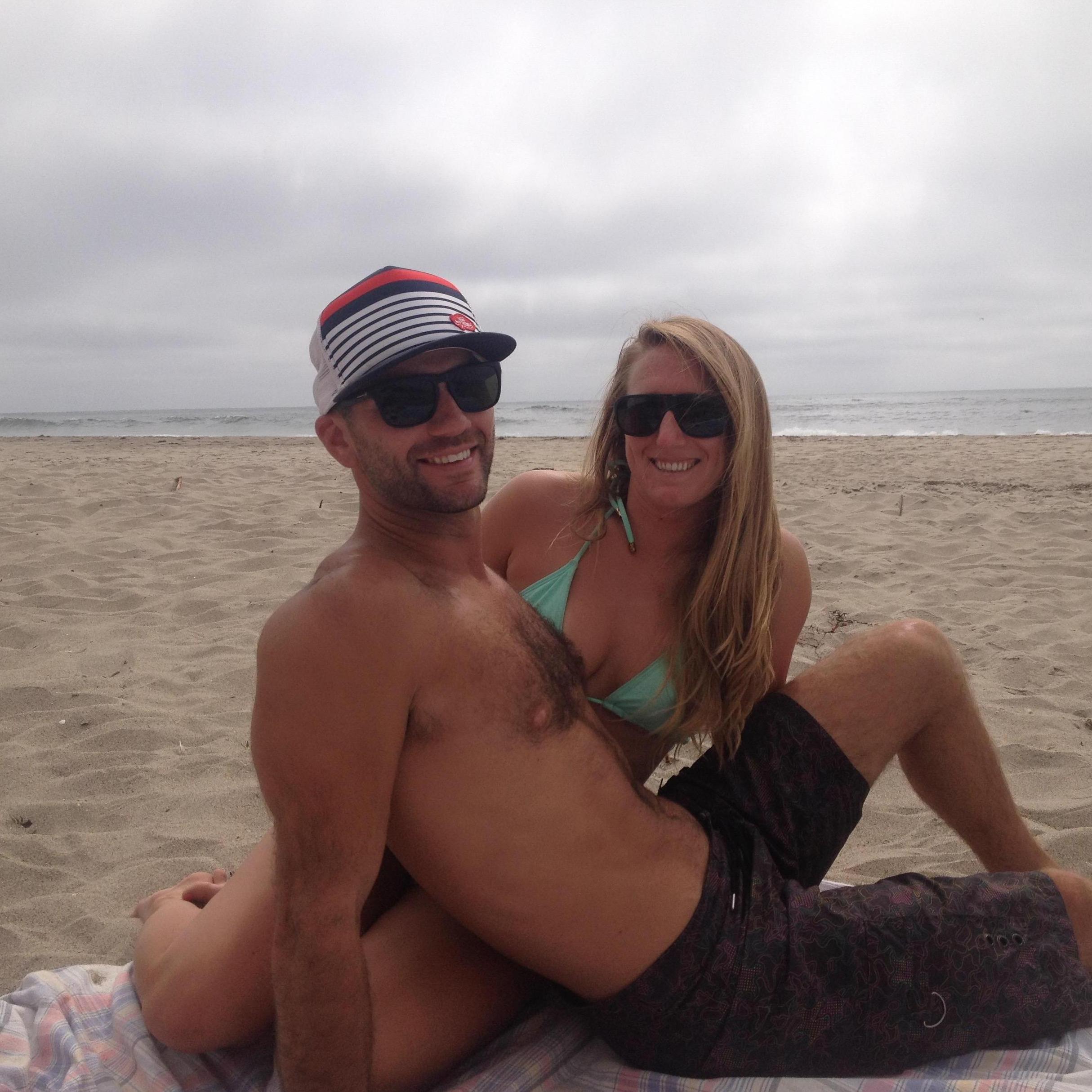 Joe's first time to the Santa Cruz beach house, September 2014. Almost the exact spot where he proposed 5 years later!