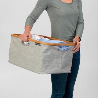 Foldable Bamboo Rim Laundry Basket