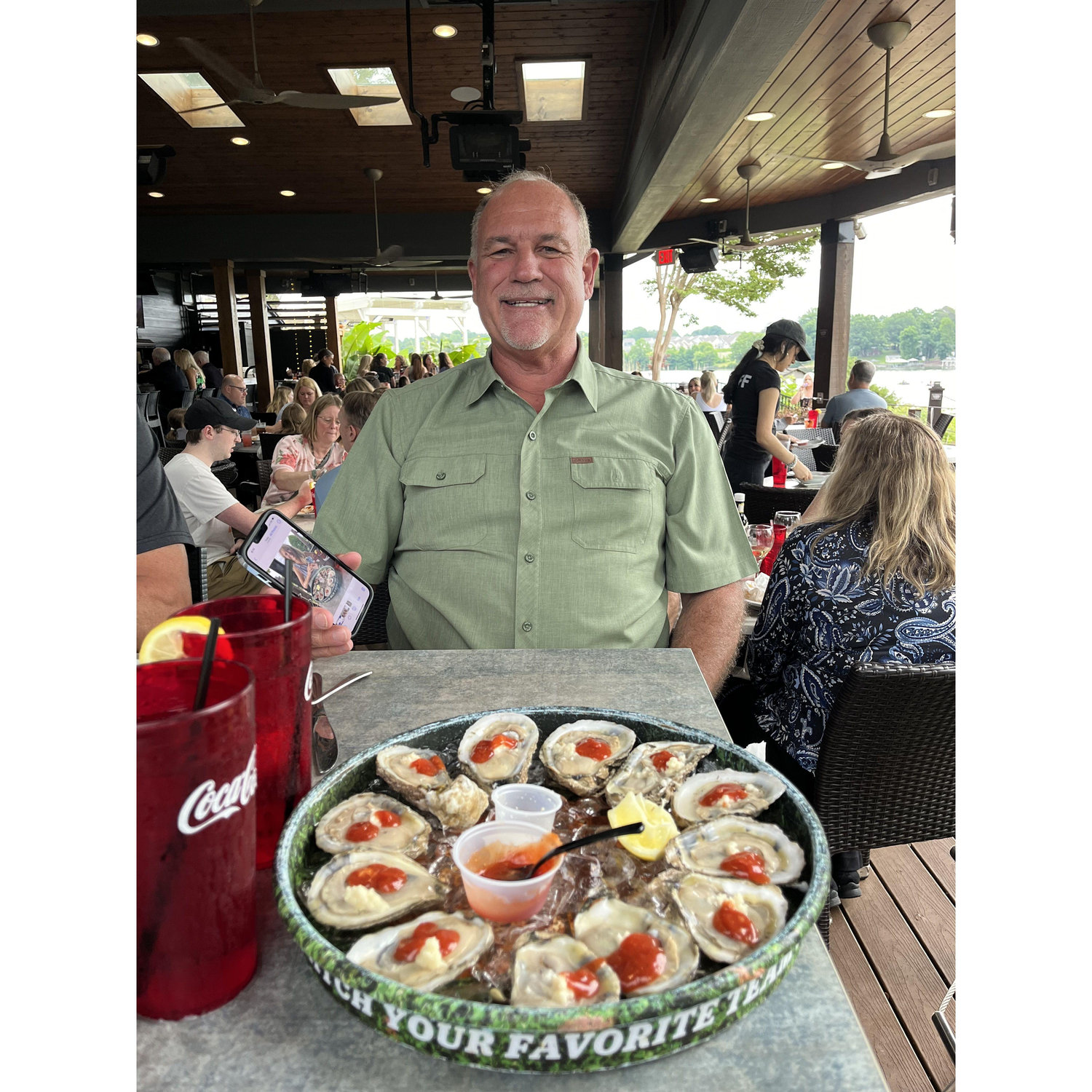 Bob and I love all types of food and love the Oysters!