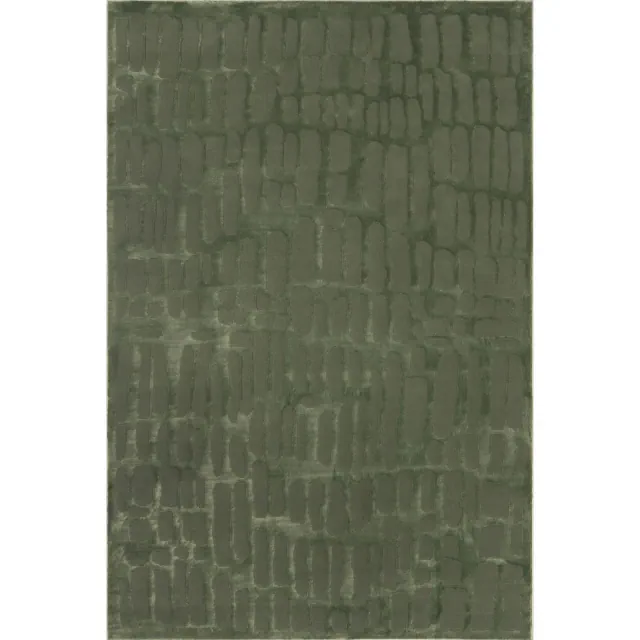 Nuloom Belen Modern Abstract Pet Friendly Textured Machine Washable Area Rug, Runner 2' 8" x 8', Forest Green