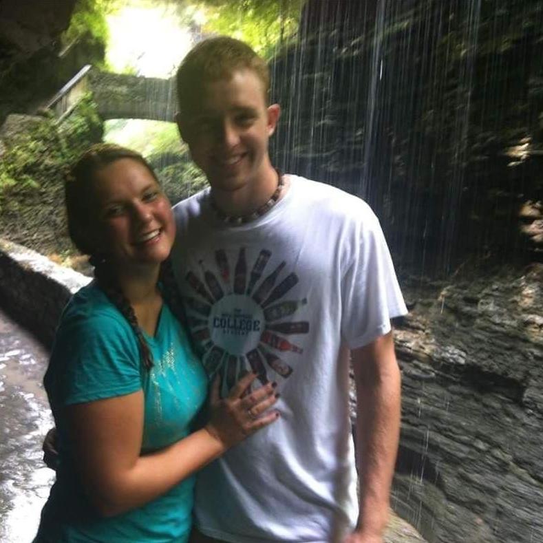 Our second date, hiking the gorge at Watkins Glen
