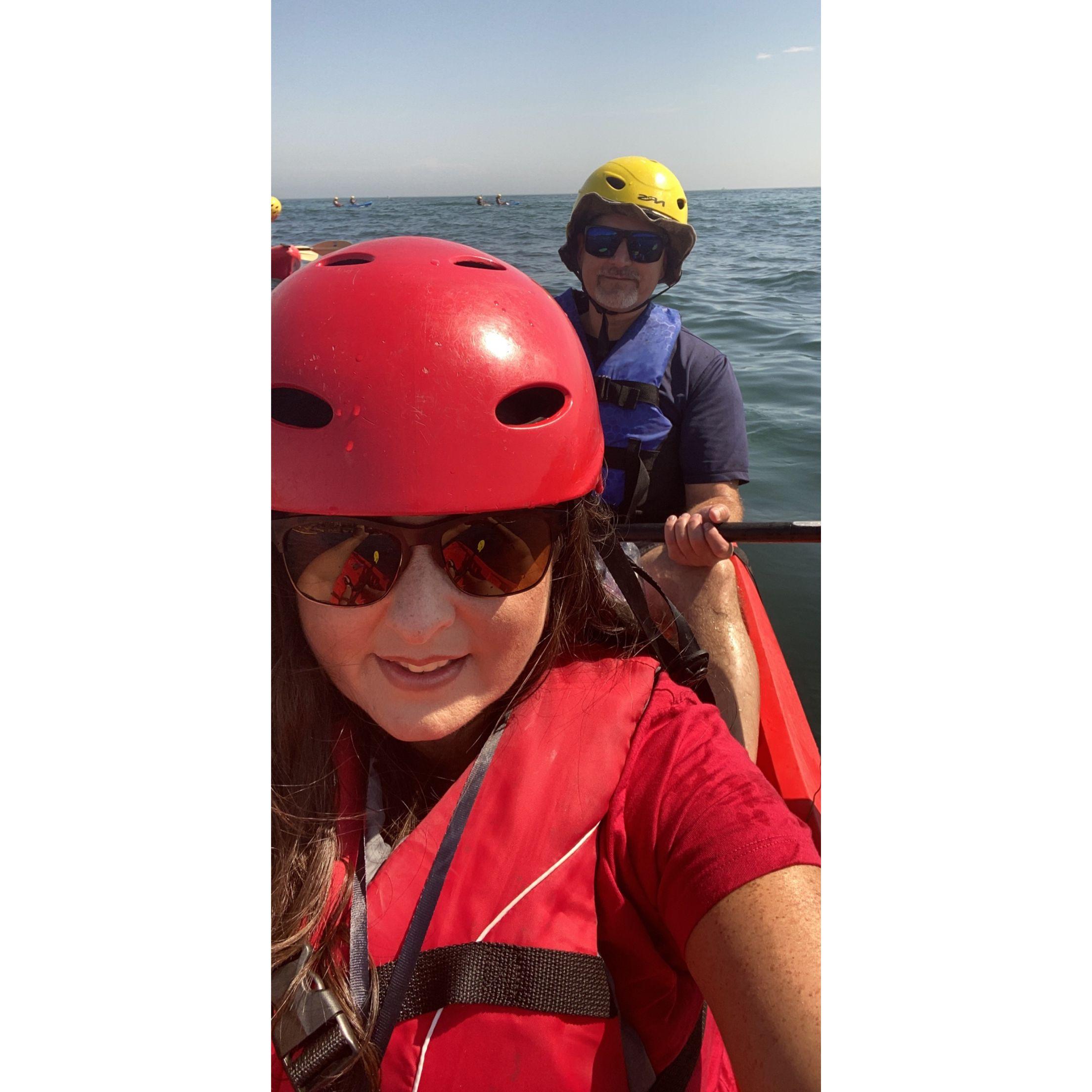 Covid adventures...kayaking in the ocean down in La Jolla.