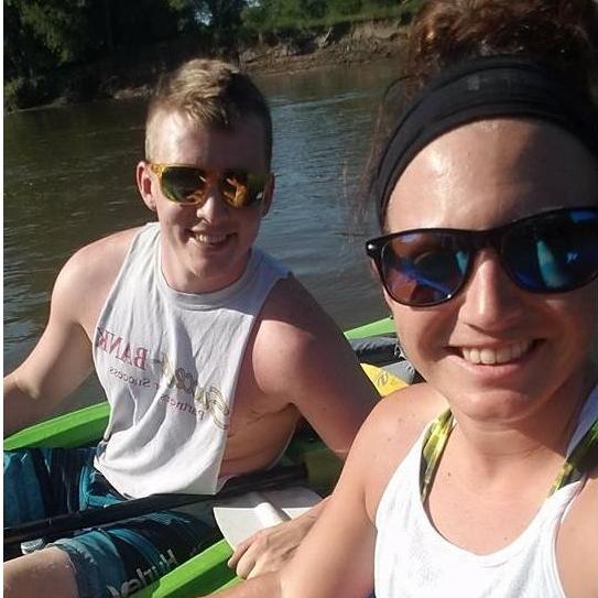 One of our hobbies, kayaking on the Des Moines River!