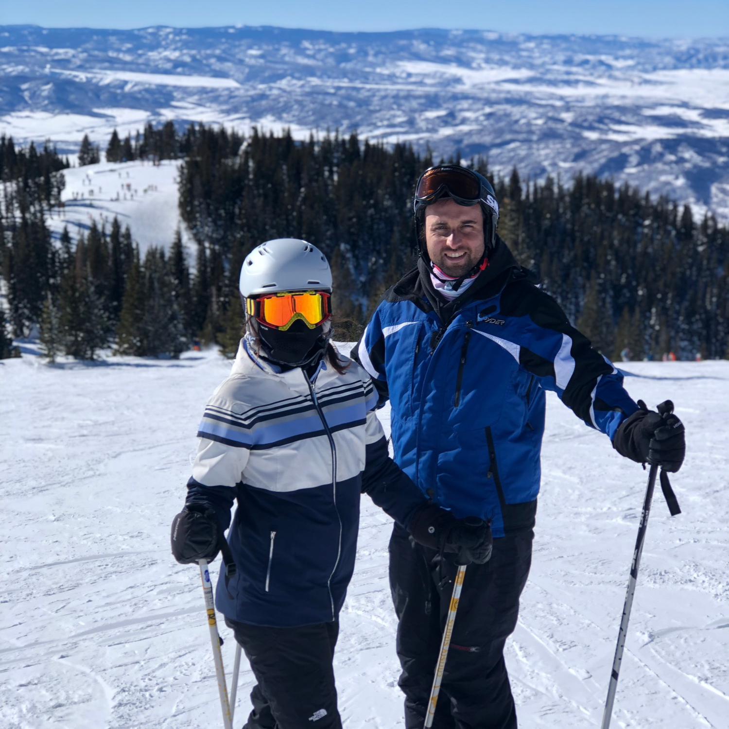 One of many top of the mountain ski trip WOW views