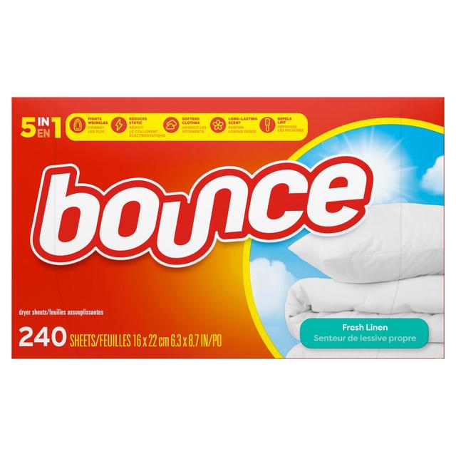 Bounce Fresh Linen Fabric Softener Dryer Sheets - 240ct