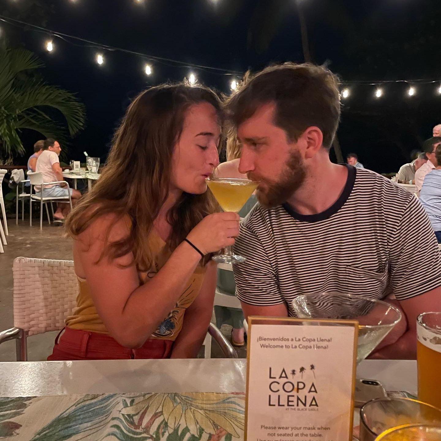 Sharing a toast in Rincon, Puerto Rico in 2023