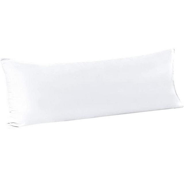 FLXXIE 1 Pack Microfiber Body Pillow Case, 1800 Super Soft Pillowcase with Envelope Closure, Wrinkle, Fade and Stain Resistant Pillow Cover, 20"x54", White