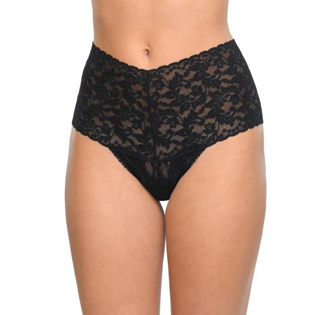 Hanky Panky, Signature Lace Retro Thong (Black)
