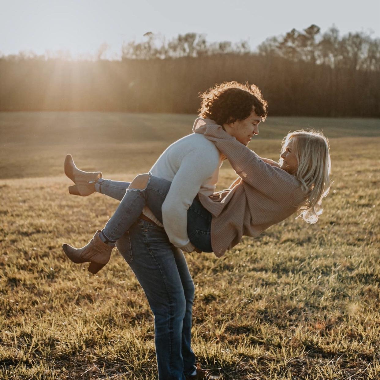 2020  Valentine’s Day. 
Fun fact: this is the exact same field that our engagement photos were taken in.