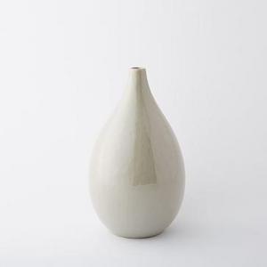 Bright Ceramicist Vase, Short Neck, Shell Gray