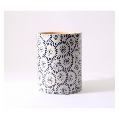 Ceramic Container Candle Sheer Petals 15oz - Happy Place