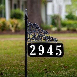 Super Reflective Double Sided Address Sign Customized - OUR HOUSE # IS 6408