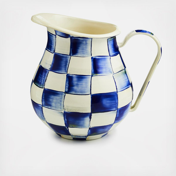MacKenzie-Childs, Royal Check Enamel Pitcher | Zola