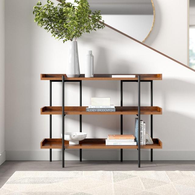 Parker 36.25" H x 47.25" W Metal Etagere Bookcase