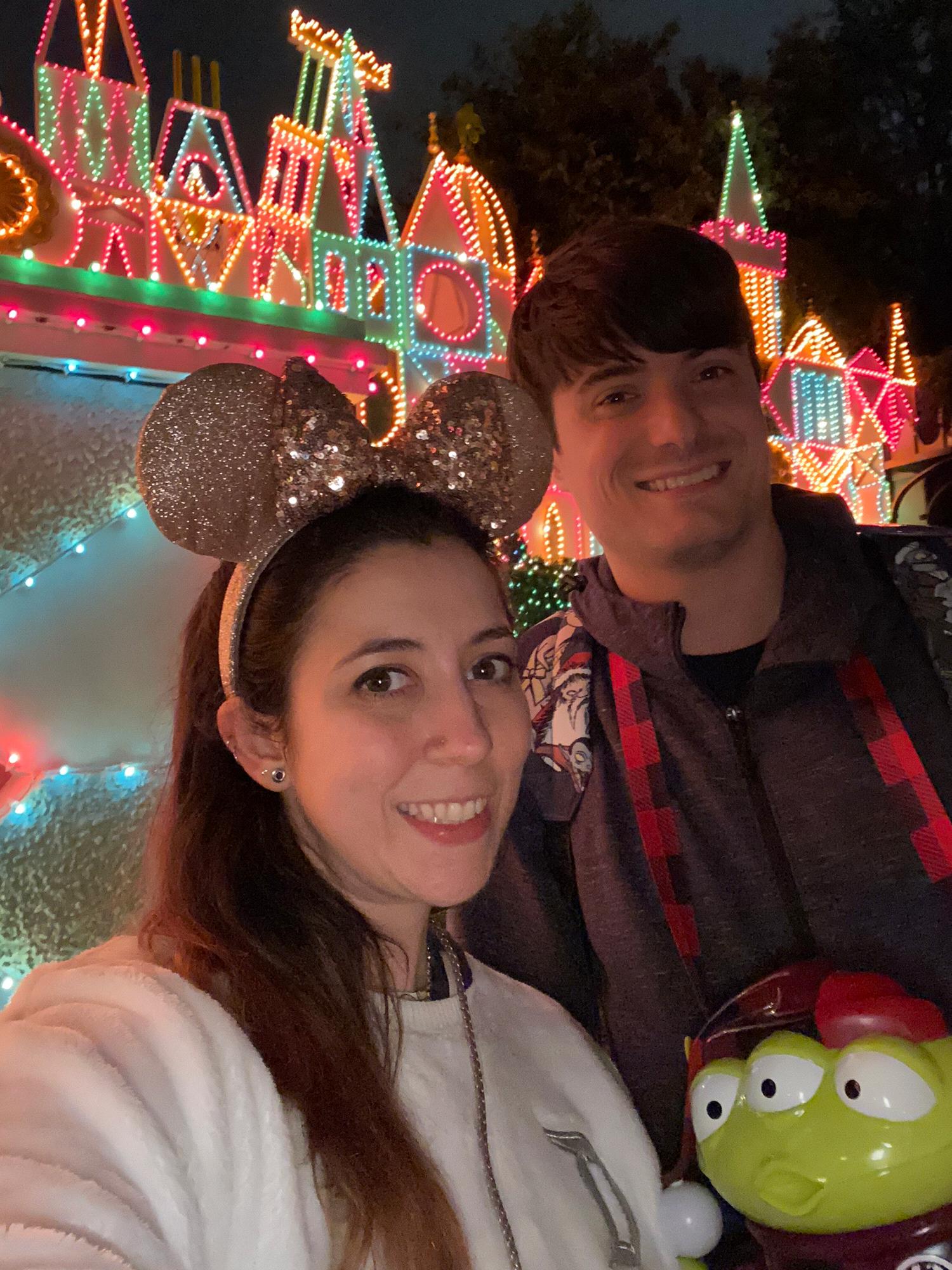 Enjoying the Christmas magic of Disneyland!