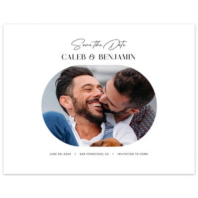 White Wedding Digital Save the Date - Latona Classic