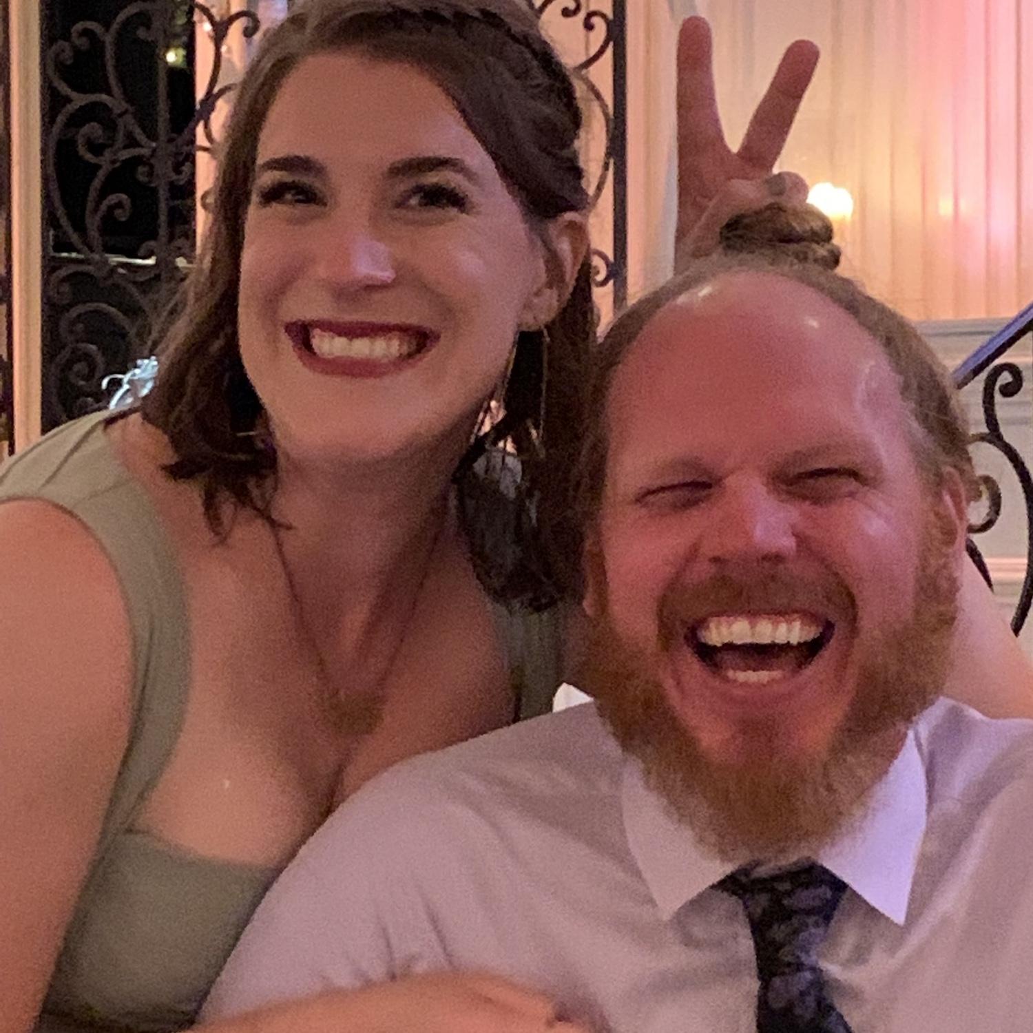 July 2021 - Goofing off at a friend's wedding!