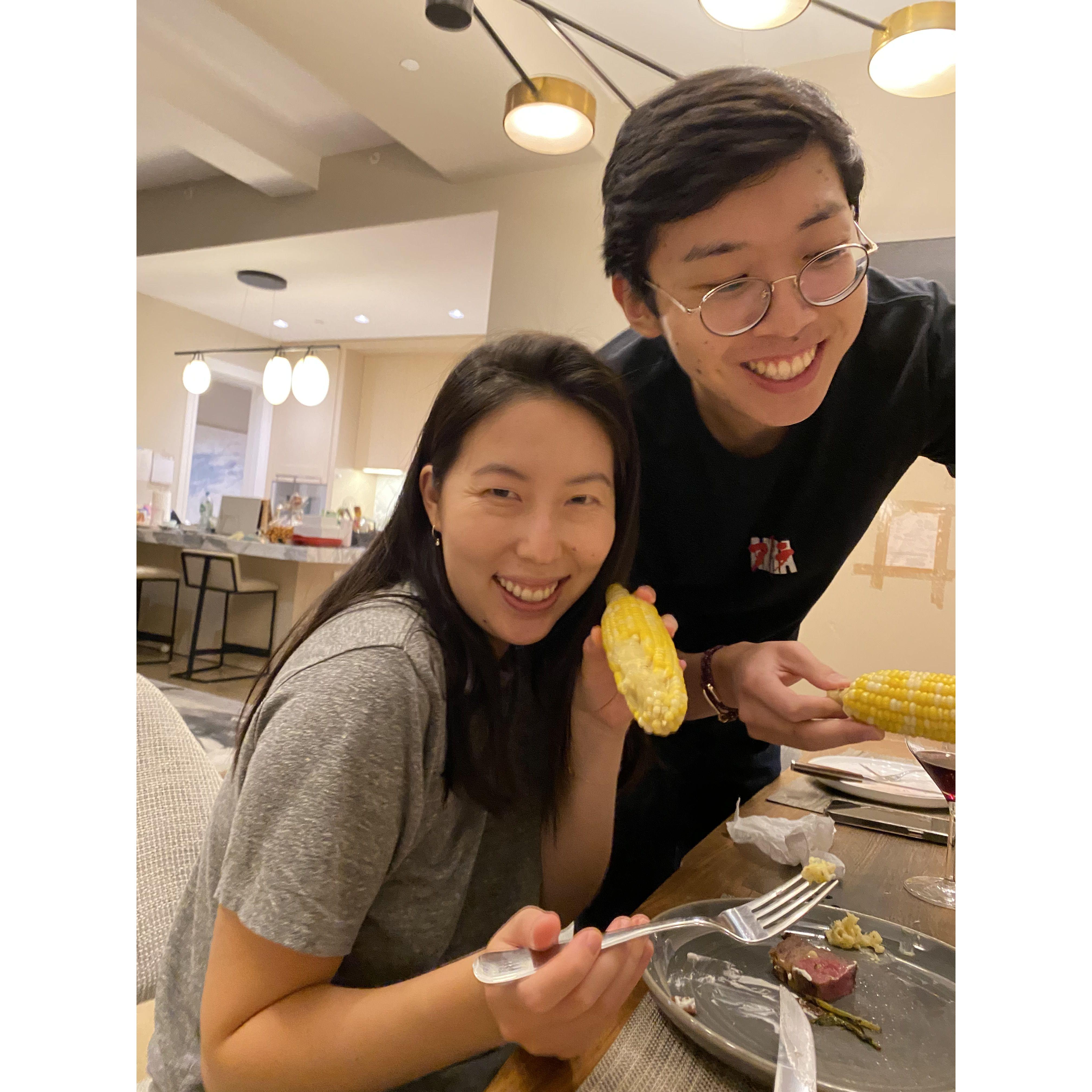 Victoria's niece Valerie took this photo of us, and it captures our energy so well.
