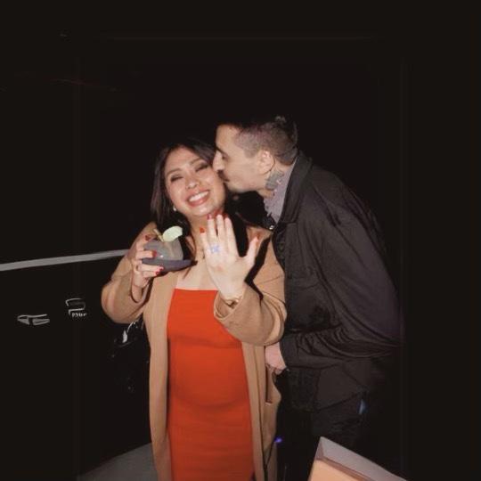 02.09.24 we got engaged at Departure Restaurant & Roof-Top Bar, where the after-party will be held after the wedding.