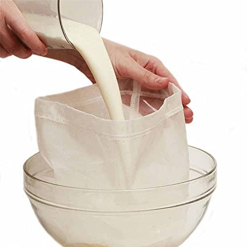 Premium Fine Mesh Food Grade Nut Milk Bag for Almond Milk/Soy Milk - Fine Mesh Nylon Cheesecloth & Cold Brew Coffee Filter, 9" x 12" (5)