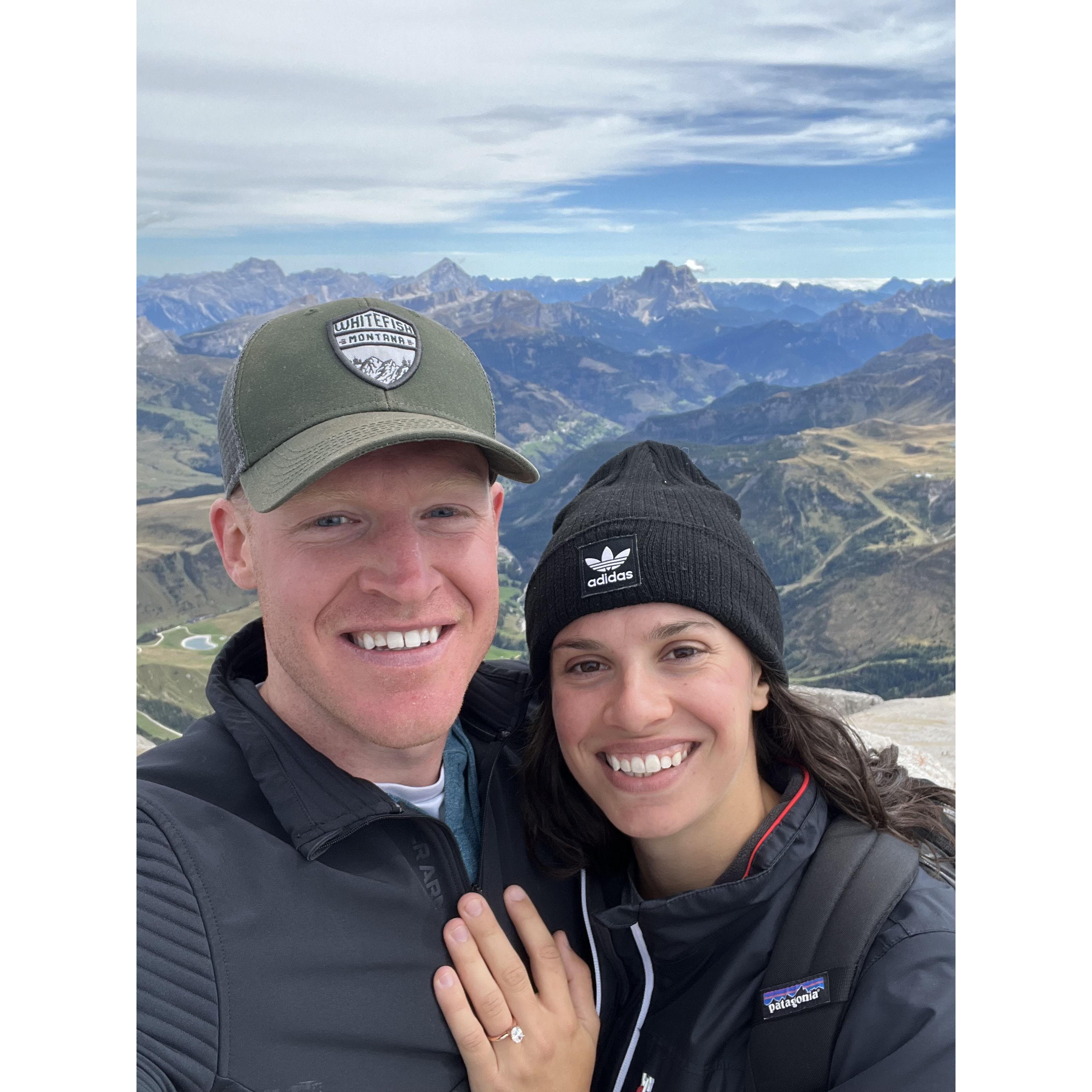 At the peak of Piz Boè (10,341 ft)