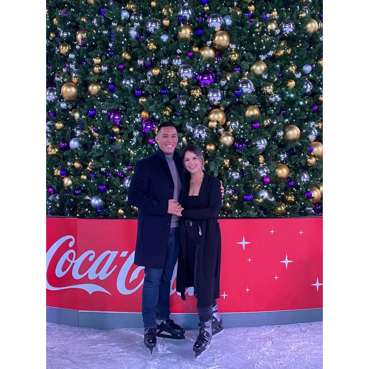 Our first time ice skating, December 2021. Probably the last time we went too! Lol