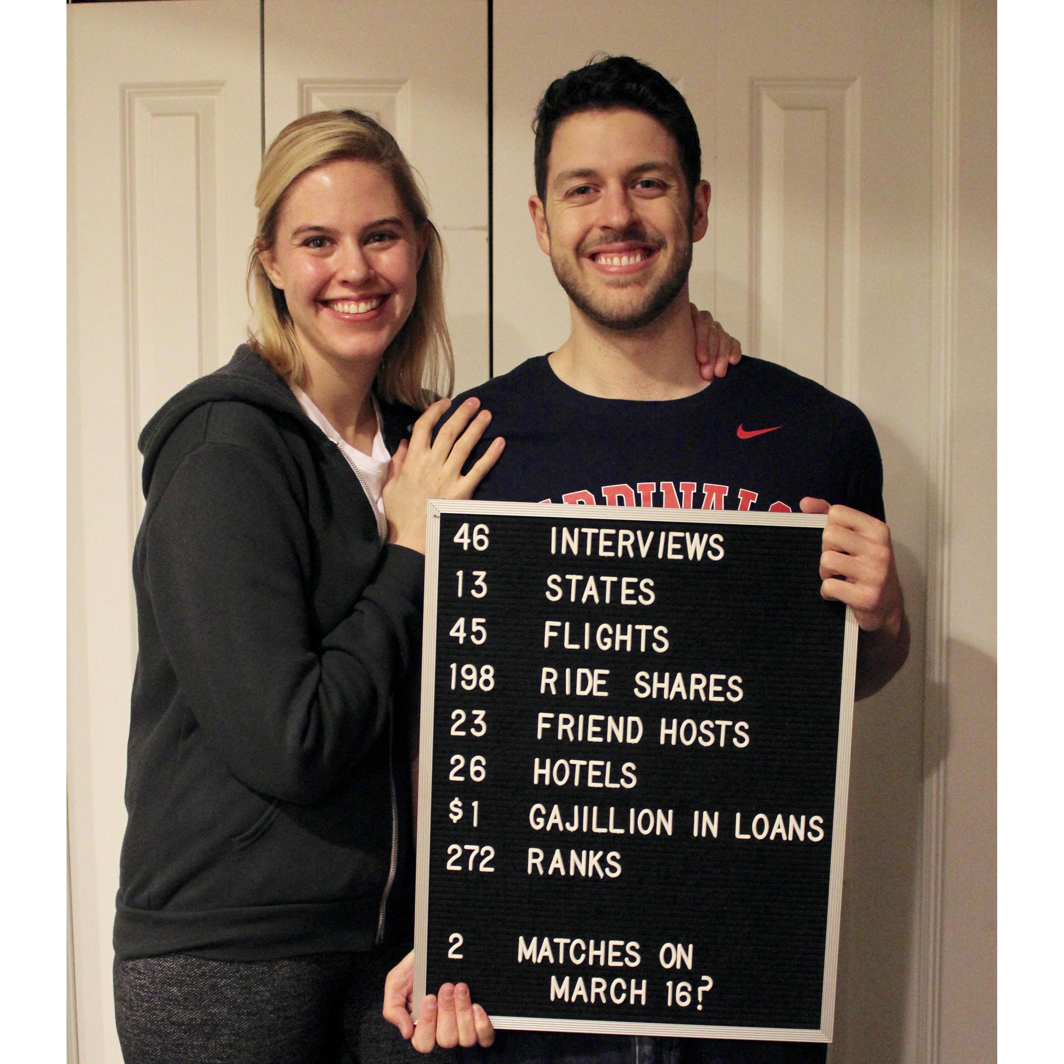 Interview Season Tallies! January 2018