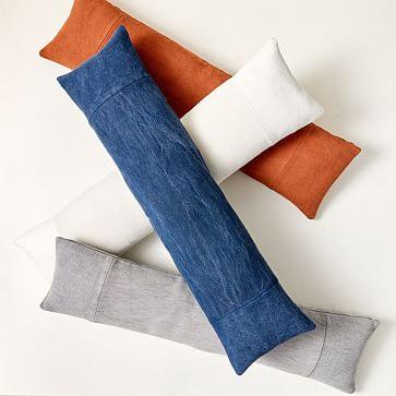 Cotton Canvas Oversized Lumbar Pillow Cover