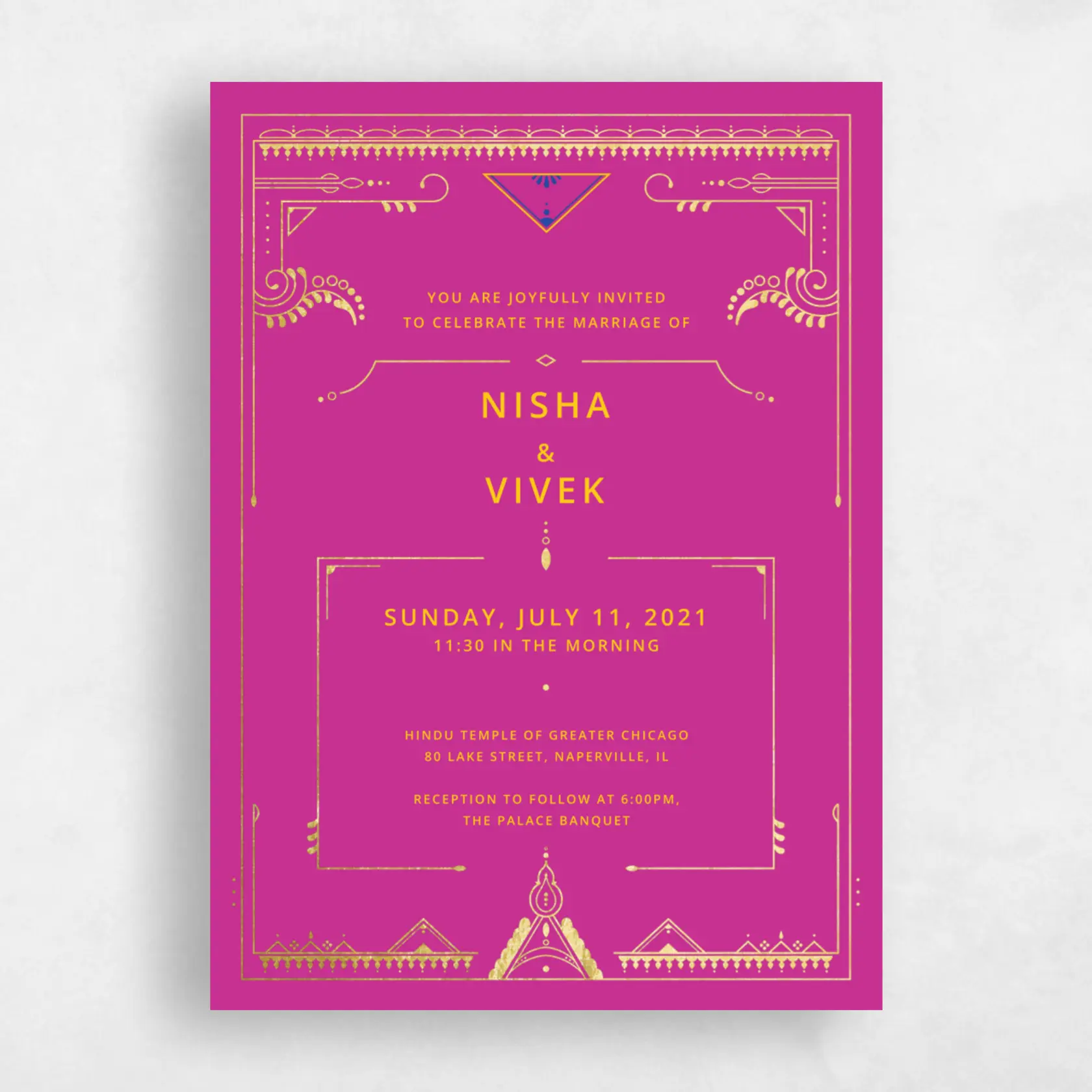 Invitation - Sona Portrait Foil preview