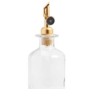Glass Oil Bottle with Gold Stopper - World Market