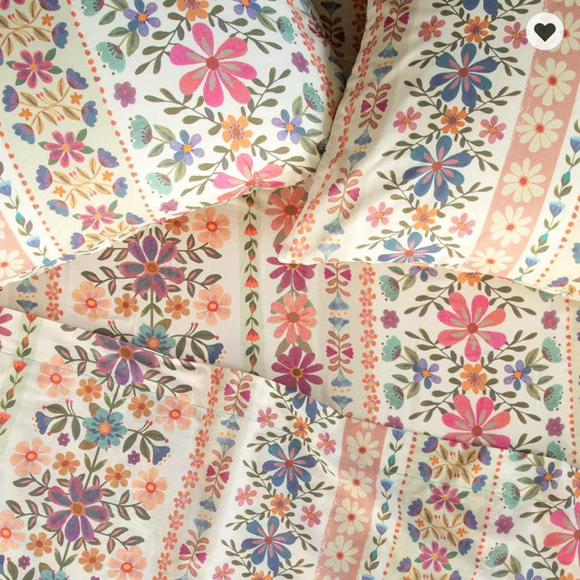 Sooo Soft Cotton Sheet Set - Wildflower Rows