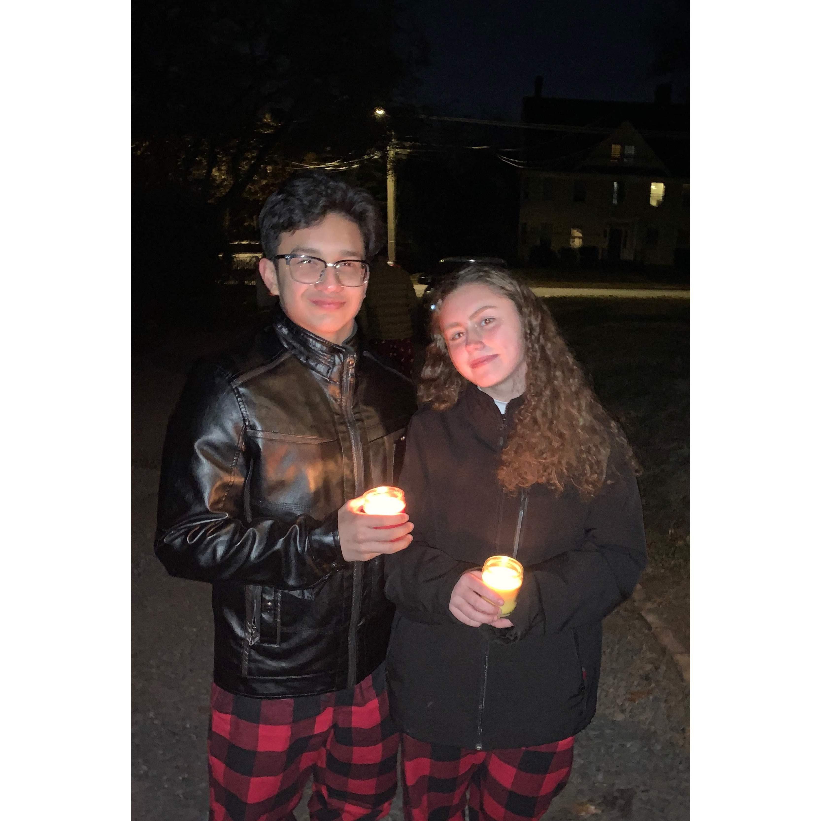 Our first Christmas together! We had been together for less than a month.