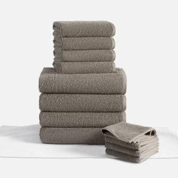 Organic Ribbed Towel Move-In Bundle (Ash)