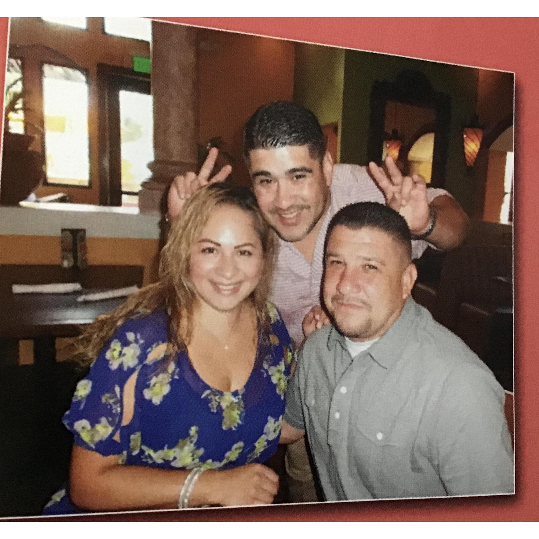 The happy 3 Amigos with my brother in law